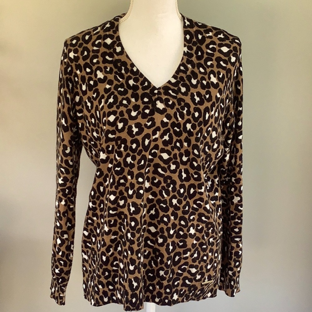 Michael Kors Animal Print Sweater L